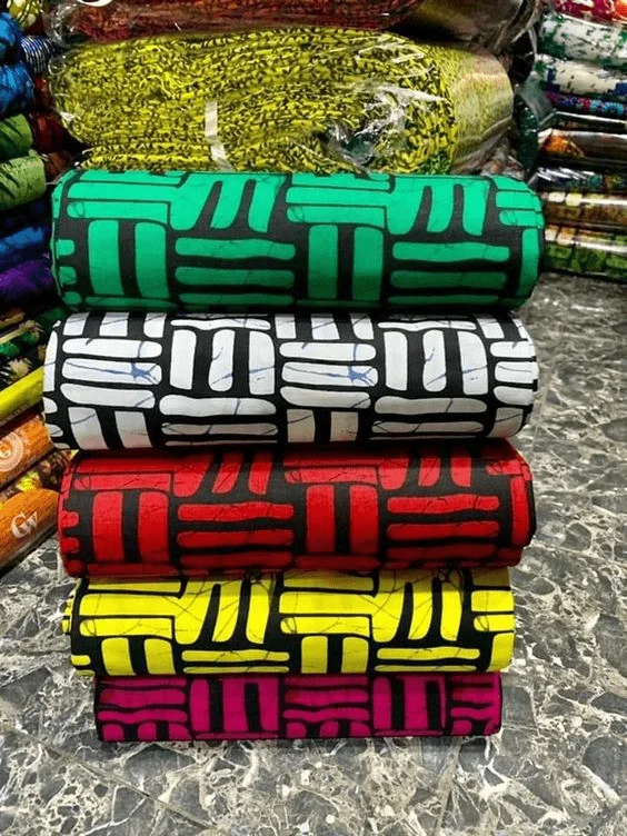 plain fabric cotton real wax imitate wax wholesale for market African wax fabrics cotton fabric imitate common design two colors