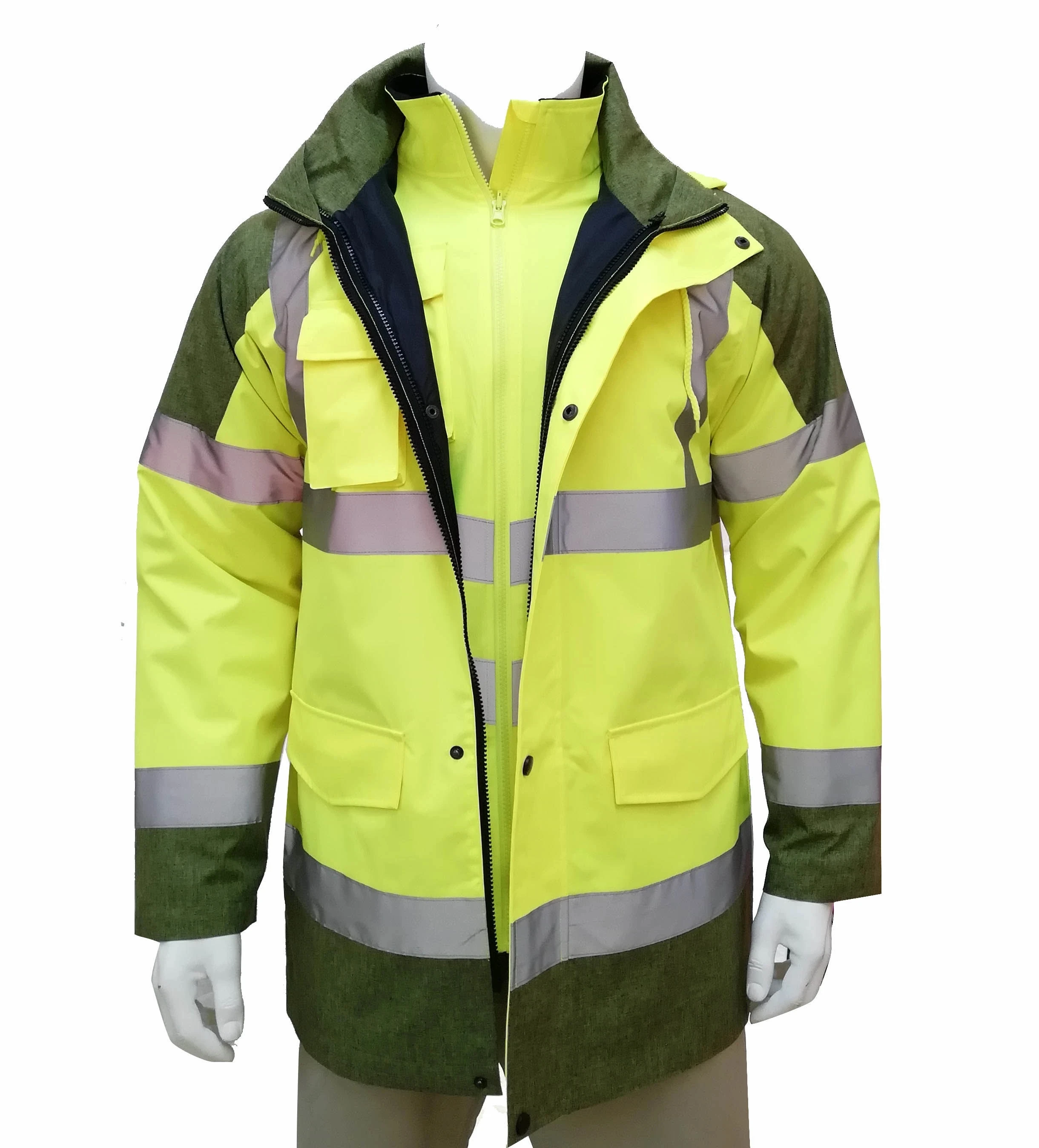 Workwear Patch Traffic Road Work Wear Jacket Construction Security High Visibility Reflective Safety Sweatshirts Hoodie