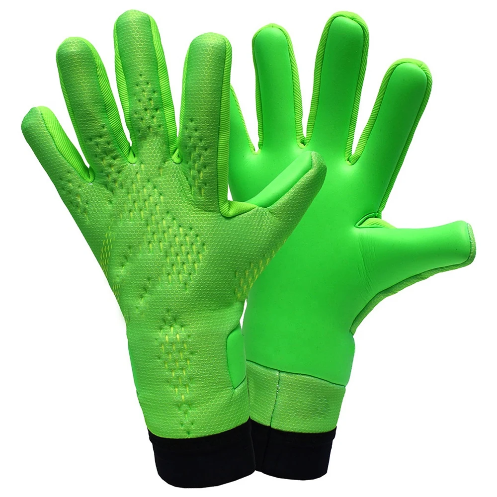 Hot sale goalkeeper gloves professional protect latex knitting Nylon football soccer goalkeeper gloves