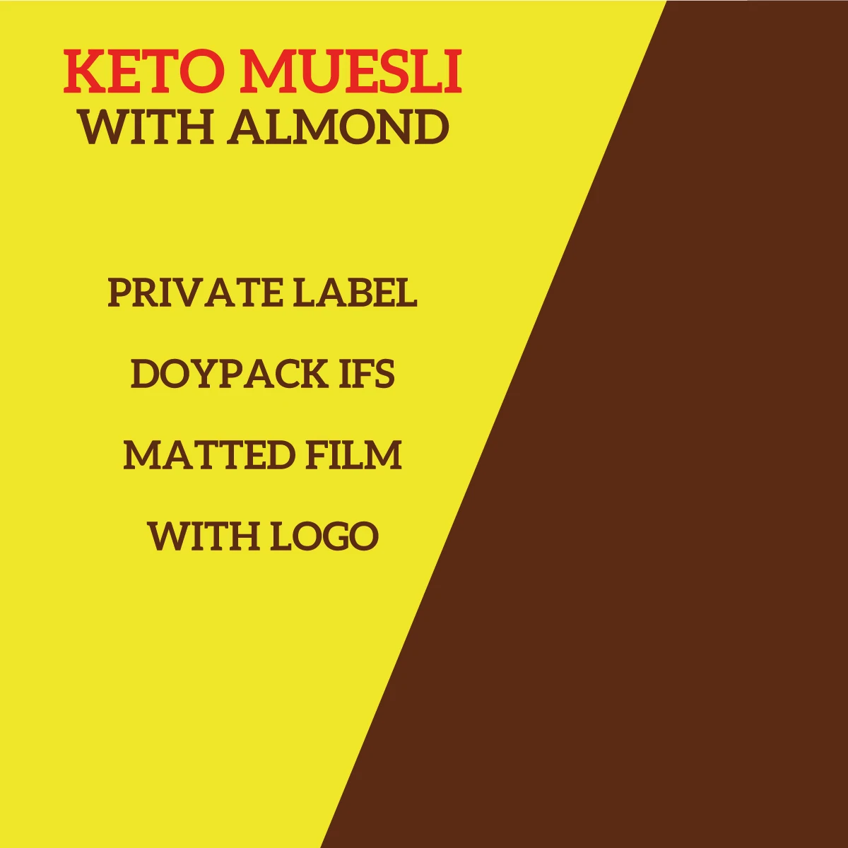 Wholesale Keto Diet Muesli Organic with Cacao Nibs Low Carb High Protein Cereals Breakfast Italian High Quality Products