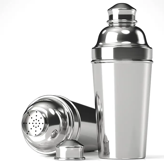 Cocktail Shaker  Vacuum Insulated Stainless Steel Leak Proof  Built-in Measurement System, Strainer and Jigger Lid