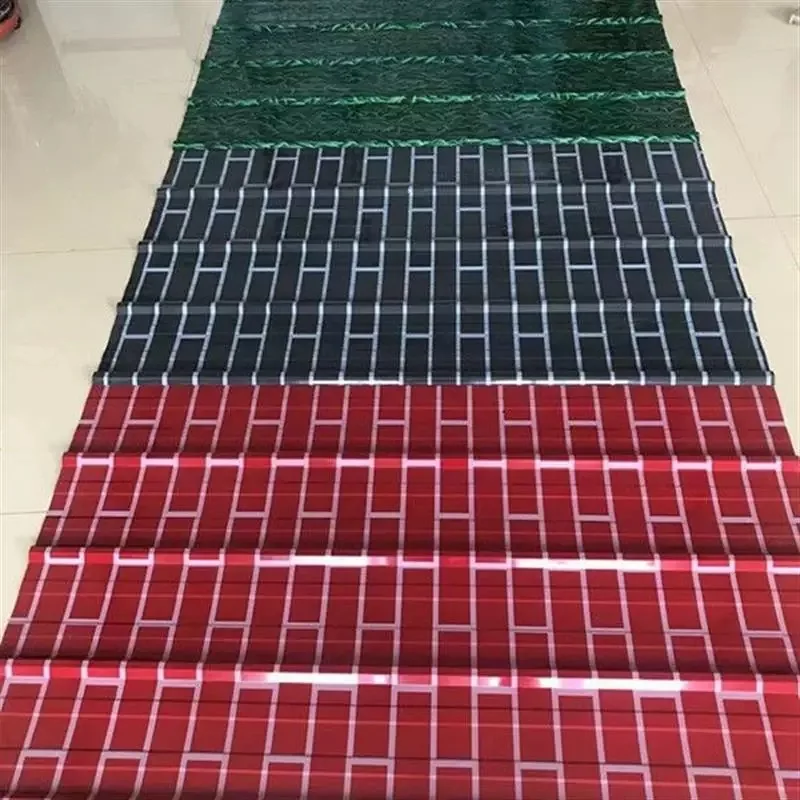 Waterproof PVC Roofing Sheets Single Wave Effect Red Pantile Patio Top Tiles Alternative Gazebo Telha Single Waterproofing Ridge