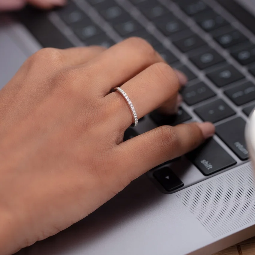 High Quality Luxury Famous Brand Designers Jewelry Band Ring with diamonds 10k 14k 18k Gold Band Shape Ring Fashion Jewelry