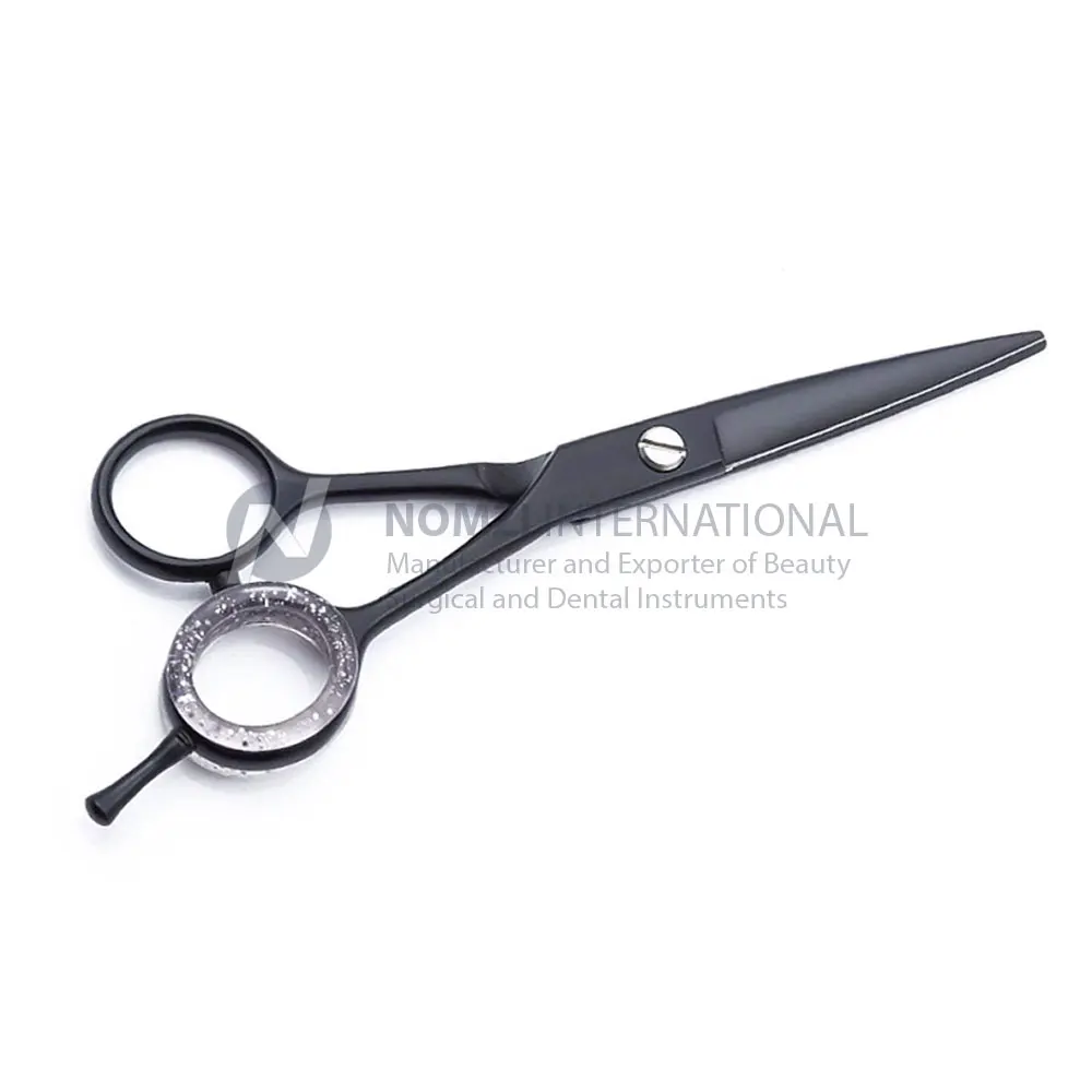 Wholesale Professional Stainless Steel Matt Black Color Customized Barber Salon Hair Cutting Hairdressing Scissors For Men Women