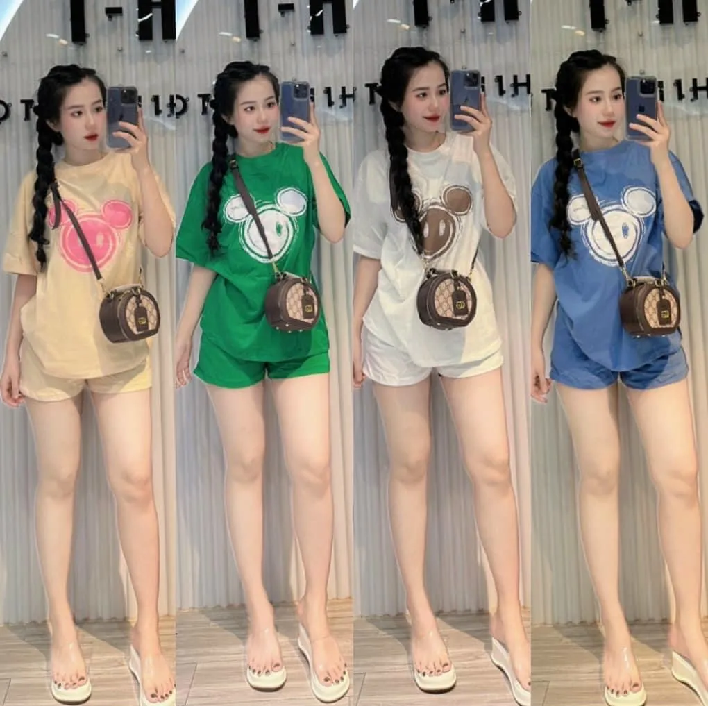 Sort Fashion Two Piece Set Women Clothes Comfortable Natural Fashion Washable Customized Packaging From Vietnam Manufacturer