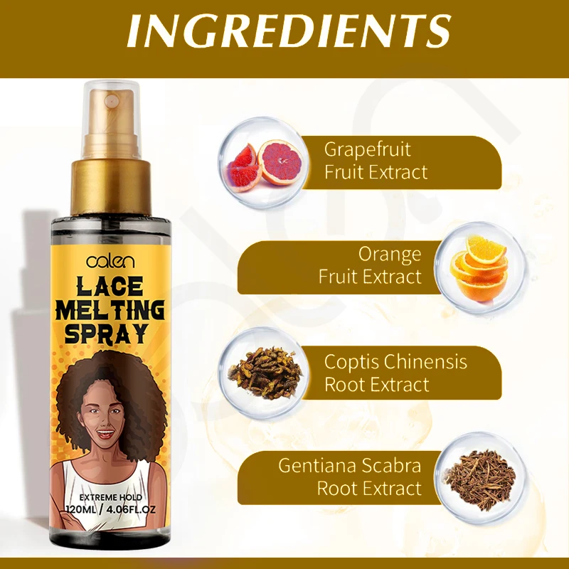 Oalen Private Label Quick Dry Hair Temporary Extreme Hold Wig Lace Adhesive Glue Holding Melting Spray