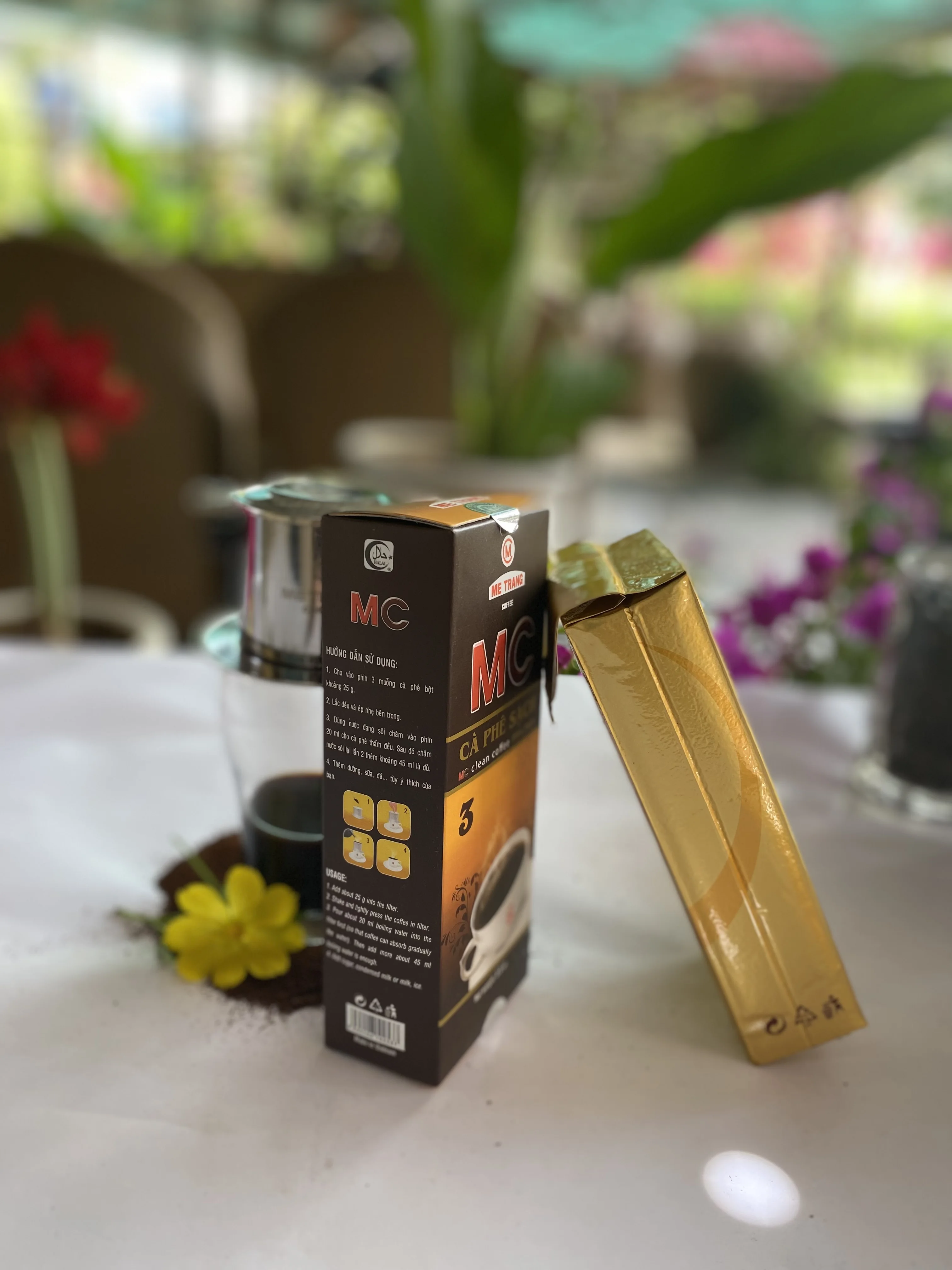 MC3 coffee powder mixing Arabica and Robusta coffee beans with high quality best price in box packaging