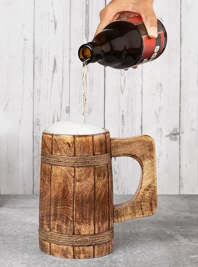 Modern Style wooden coffee mug Eco-friendly Beer wine mango wooden cup for coffee tea mug at Reasonable Price