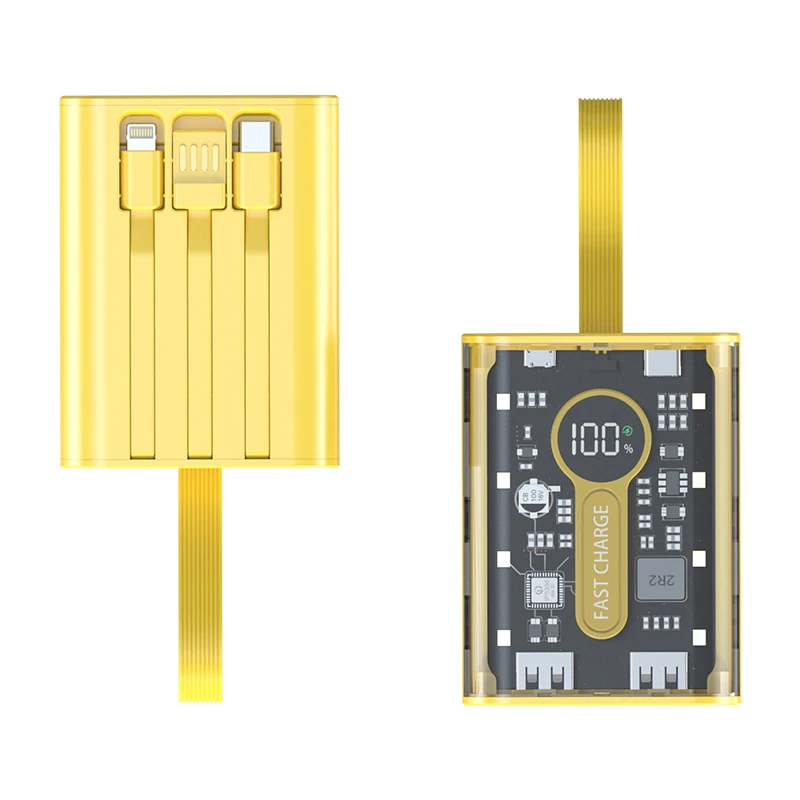 Best selling products 2022 transparent power bank li ion battery 10000mah powerbank smartphone external battery