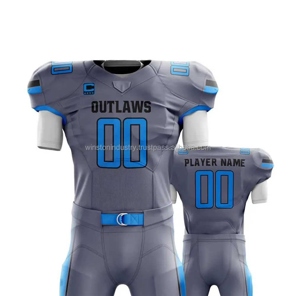 Wholesale Unique Quality Customized American Football Uniform Sublimation Quick Dry top New Style American Football Uniform