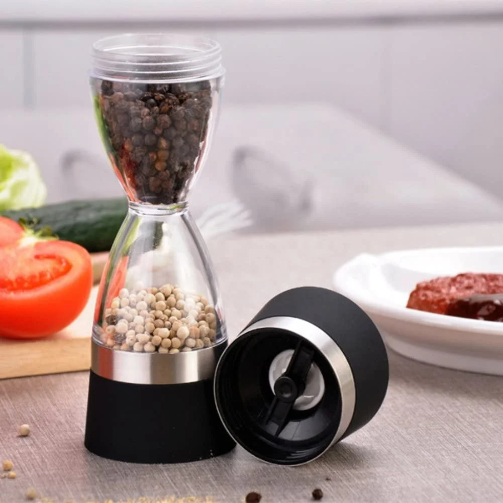 Black 2 In 1  Salt and Pepper Grinder