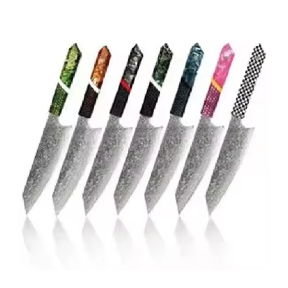 Top Quality New Design Japanese Carbon Steel Sharp Chefs Damascus Knife Resin Japanese Vg 10 Chef Knife