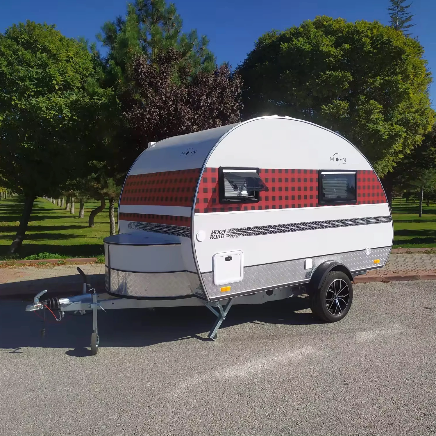 HUNTMENT 2024 Teardrop Trailer Caravan Camper Lightweight Hot-Dip Galvanized Chassis AL-KO KNOTT  Brake System Trailer House
