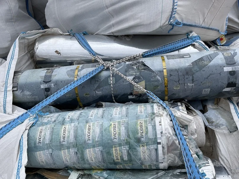 BOPP (PP) PLASTIC FILM ROLLS (MIX COLOR) IN BIG BAGS SCRAP / WASTE / STOCK FOR RECYCLING