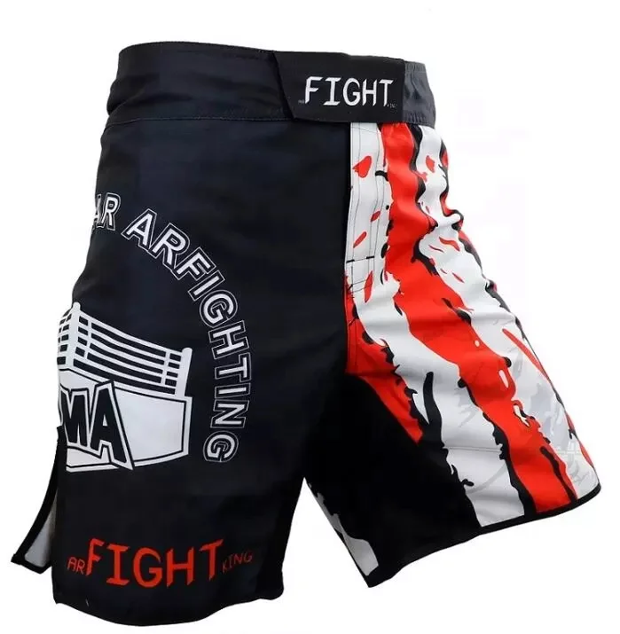 Custom Wholesale For Men With Slits Sublimation Printed No Gi Bjj Fight MMA Grappling Shorts