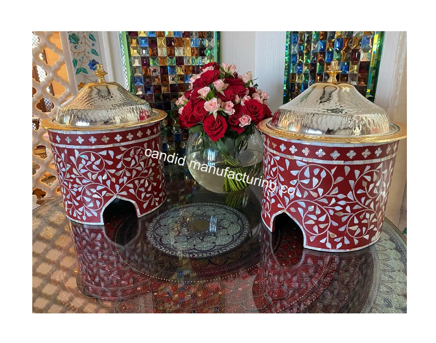 Eid  dessert table golden cake stand creative wedding table props retro cake plate dessert display stand