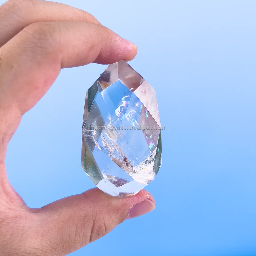 Wholesale Natural Faceted Flame Clear Quartz with Clear Crystal for Healing and Decoration