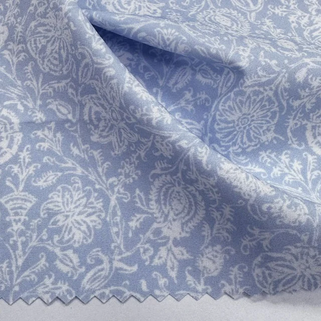 4 Way Stretch Polyester Spandex Digital Print Poplin Fabric for Shirts