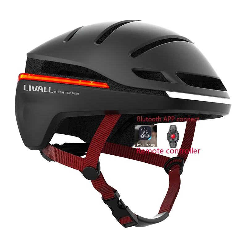 Smart helmet manufacturer outdoor sports protective device urban ebike cycling helmet bicycle warning safety lights helmet