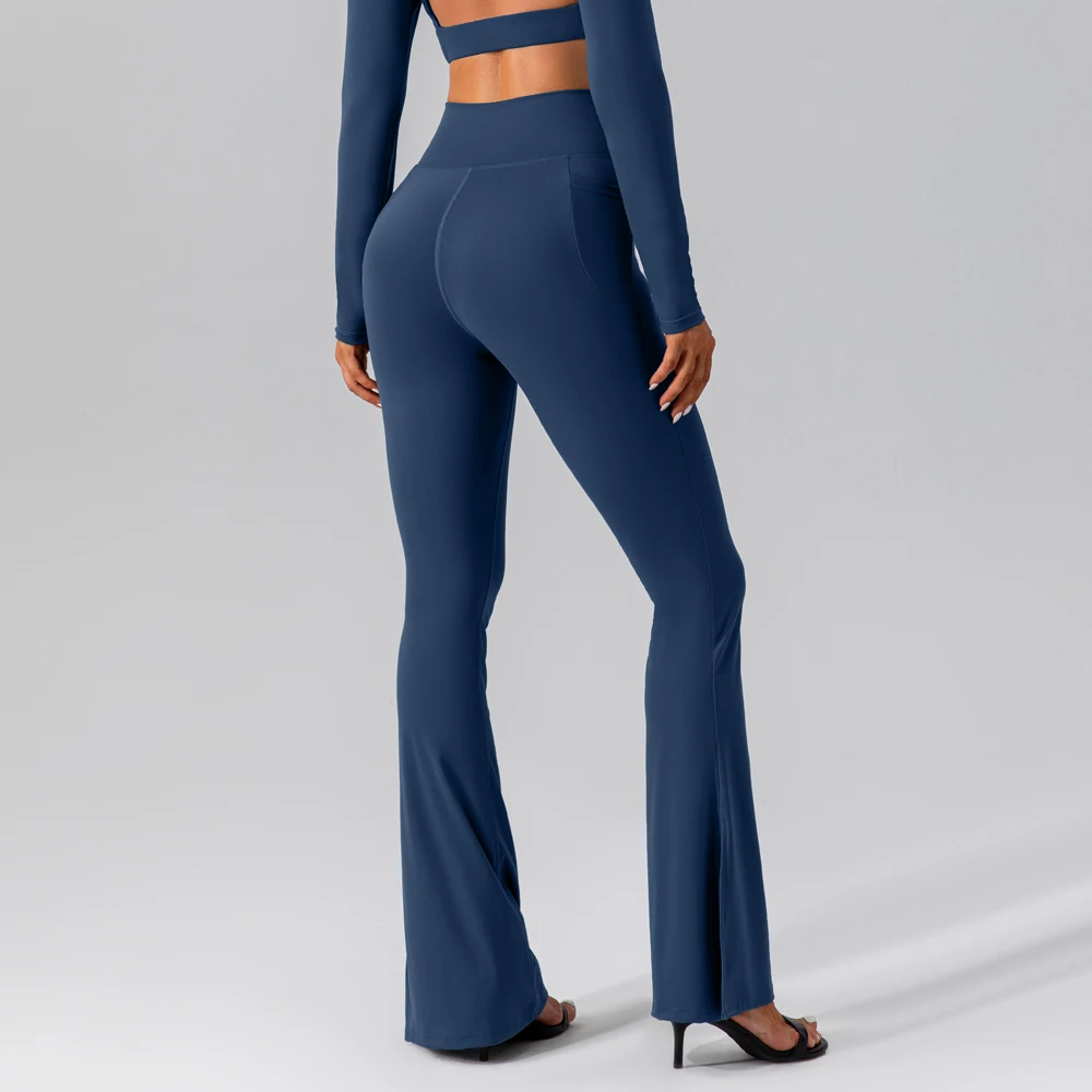 Women New Arrivals Tiktok Leggings High Waist Butt Lift Flared Wide Leg Bell Bottom Yoga Pants
