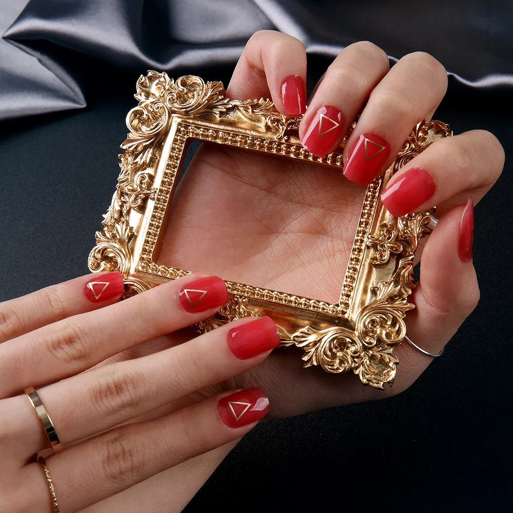 Clear semi-cured gel nail polish stickers for long-lasting nail decals peachy peachy luxury gel nail stickers