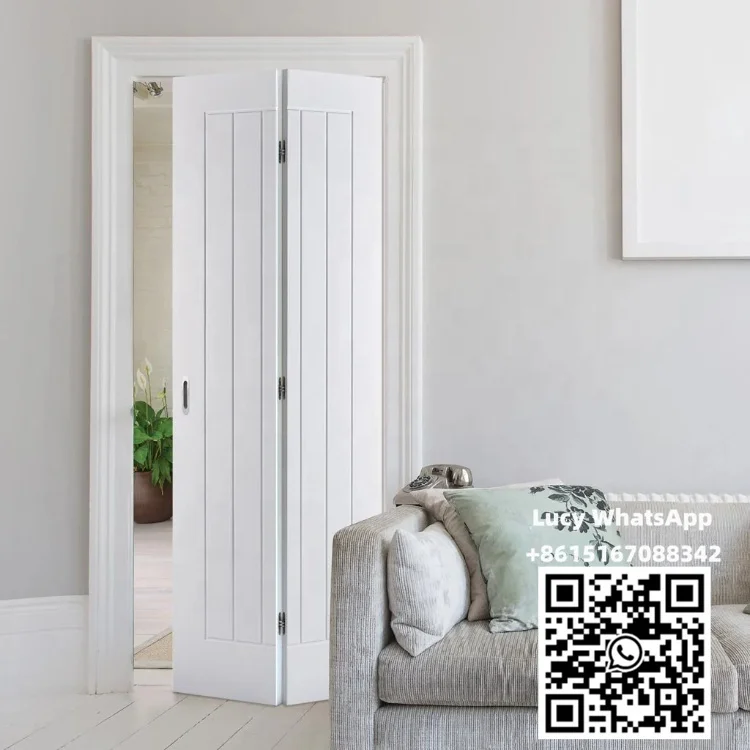 Bi-fold  moulded door suit for cloakroom white primer system