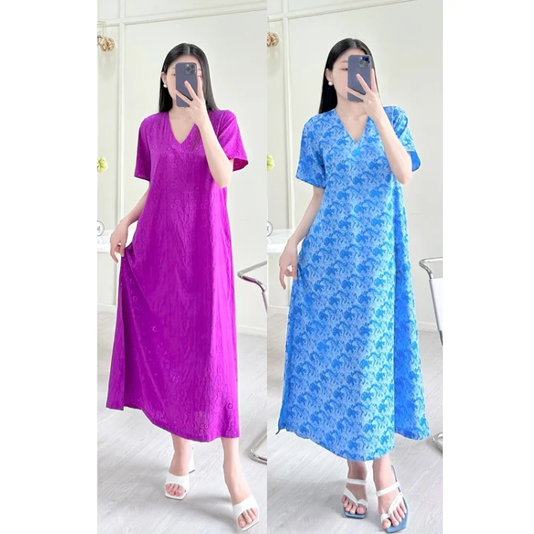 Lady Dress Good Quality Sustainable For Women Clothing Vintage Design Customized Color Vietnam Manufacturer