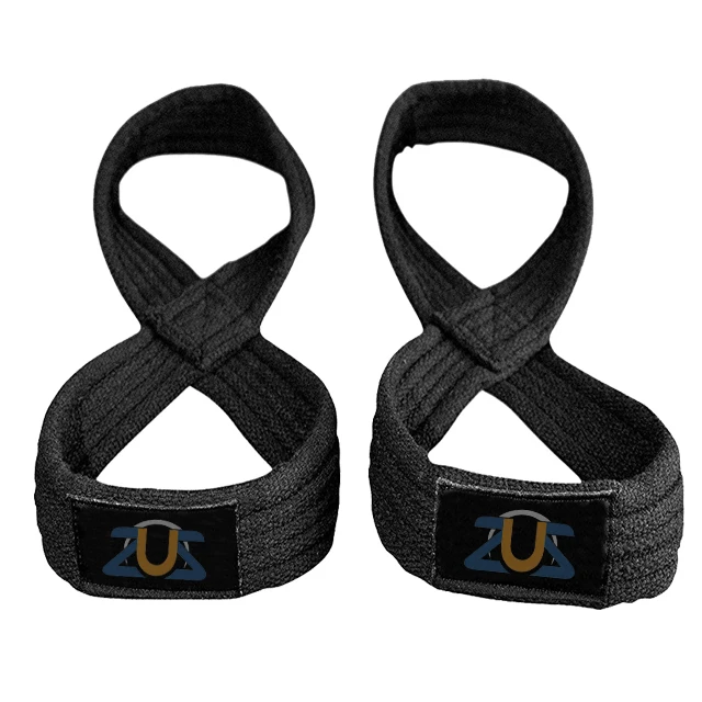 Wrist Neoprene padded strength bar support figure eight strap New cotton lifting figure strap Gym Exercise Training