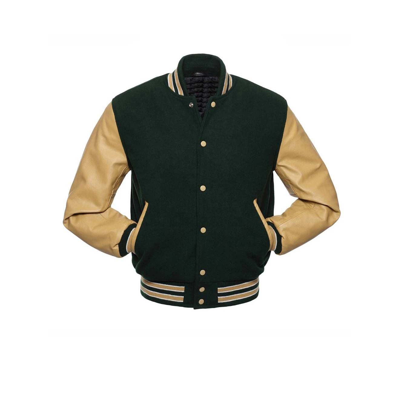 OEM custom 100% polyester plus size chain stitching letterman varsity jacket for men