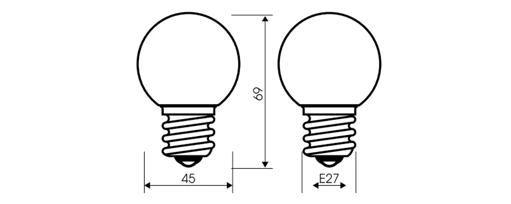 Indoor Decorative Lighting White Light 1W LED Bulb Lamp