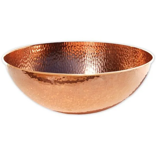 Wholesale 19-inch Copper Vessel Sink Handmade Hammered Antique Copper Farmhouse Bathroom Basins Vanity System