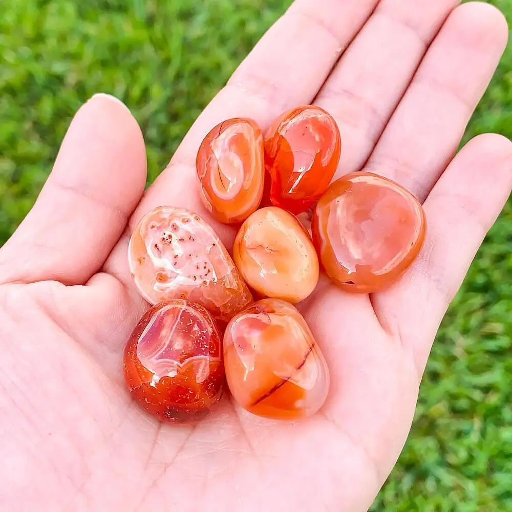 Wholesale natural red carnelian tumble stone crystal carnelian tumble for reiki healing gemstone bulk manufacturer KingGems