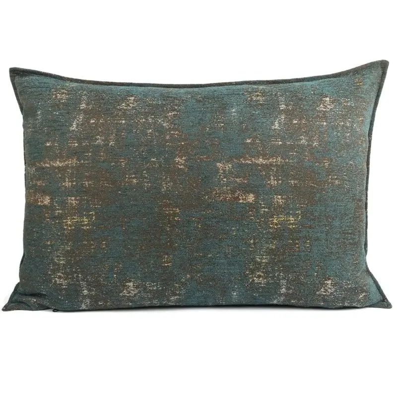 Dark teal Color Plain Sustainable Upholstery Fabric Pillow Cover  45 x45 cm Produced in Turkey Durable Outdoor Covers