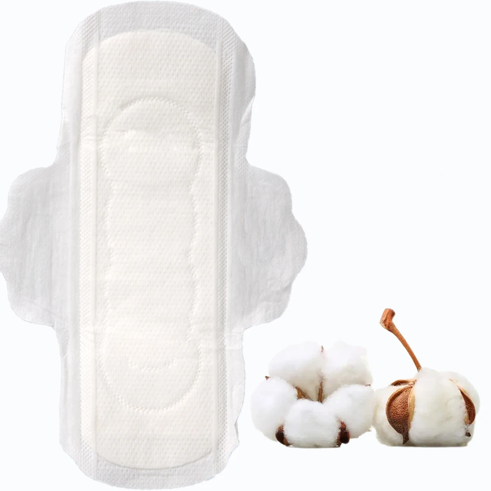 wholesale Ultra Thin  Bamboo Fiber Sanitary Napkin Women Organic Cotton Pads Biodegradable Napkins Super Absorption