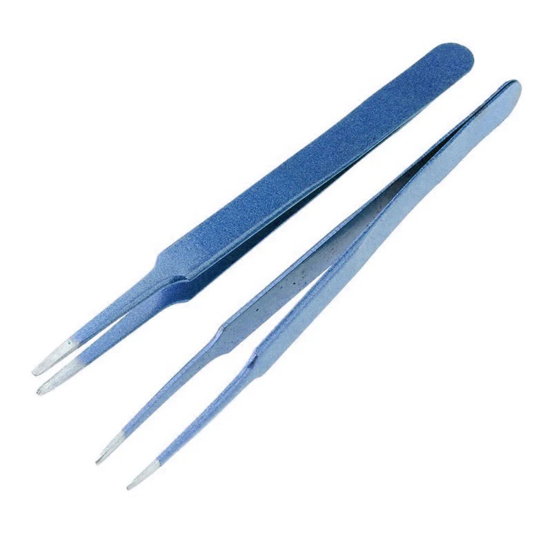 Customized Logo Stainless Steel Anti-Static Eyebrow Clip Professional High Quality Eyelashes Tweezers