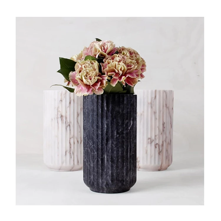New Modern Luxury Vietnam Marble Vase Price for Home Decoration