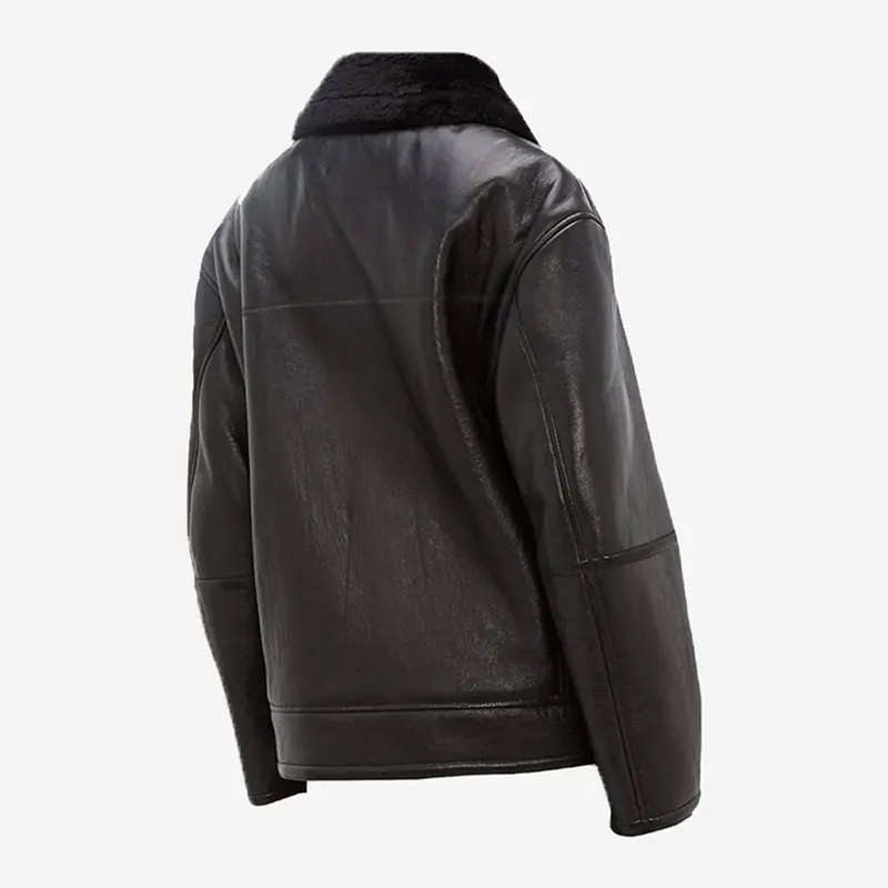 Winter Fur Collar Original Mens Leather Bomber Jacket Pu Jacket Faux Fur Collar Coats