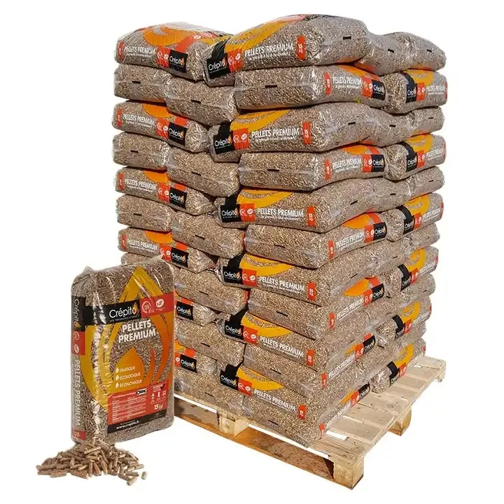 Wood Pellets DIN PLUS / EN Plus-A1 Wood Pellets Wholesale Europe Wood Pellets In 15kg Plastic Bags
