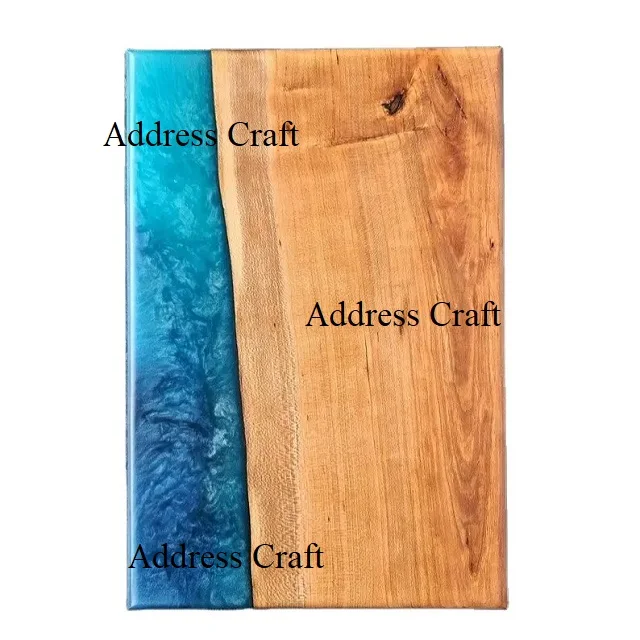 Wholesale Acacia Wood And Epoxy Resin Breakfast Boards Wooden Charcuterie Board Resin Cutting Board Kitchenware Chopping Blocks