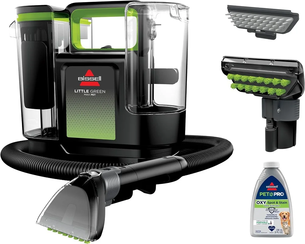 Bissells Little Green Max Pet Portable Carpet and Upholstery Deep Cleaner