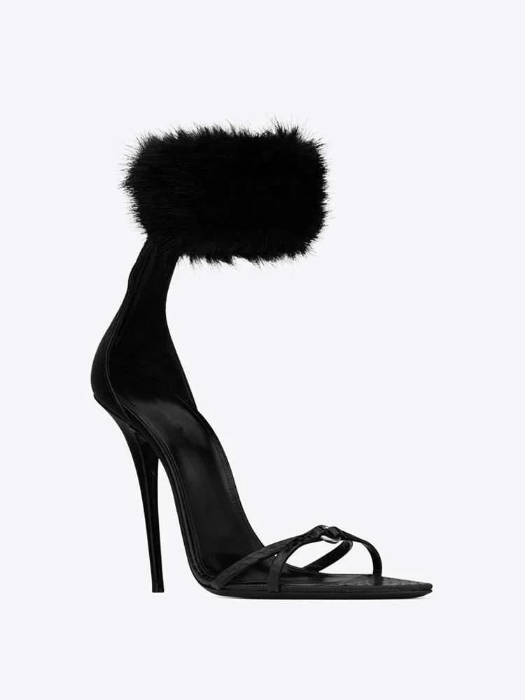 Open Toe Bling Sexy Strap Lace-up Ladies Spike Heels Sexy Lady Shoes Sandals Women High Heels