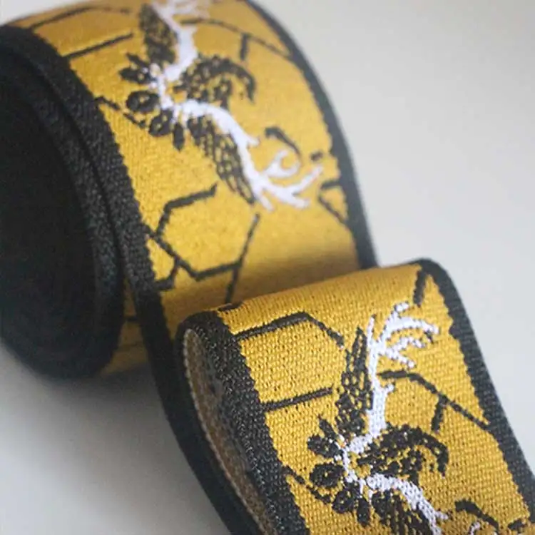 High Grade Preferable Pricing Elastic Band Custom Colorful Private Jacquard Elastic Web Band for Clothing