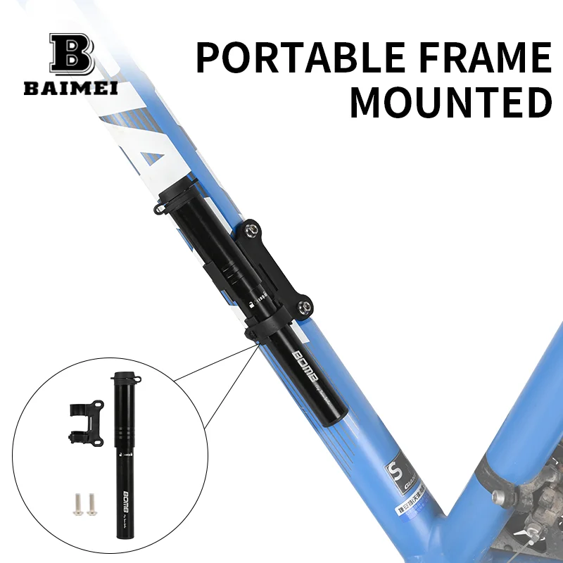 BM Portable Bicycle Pump Mini Hand Air Pump Cycling Ball Toy Tire Inflator Schrader Presta Valve MTB Mountain Bike Pump