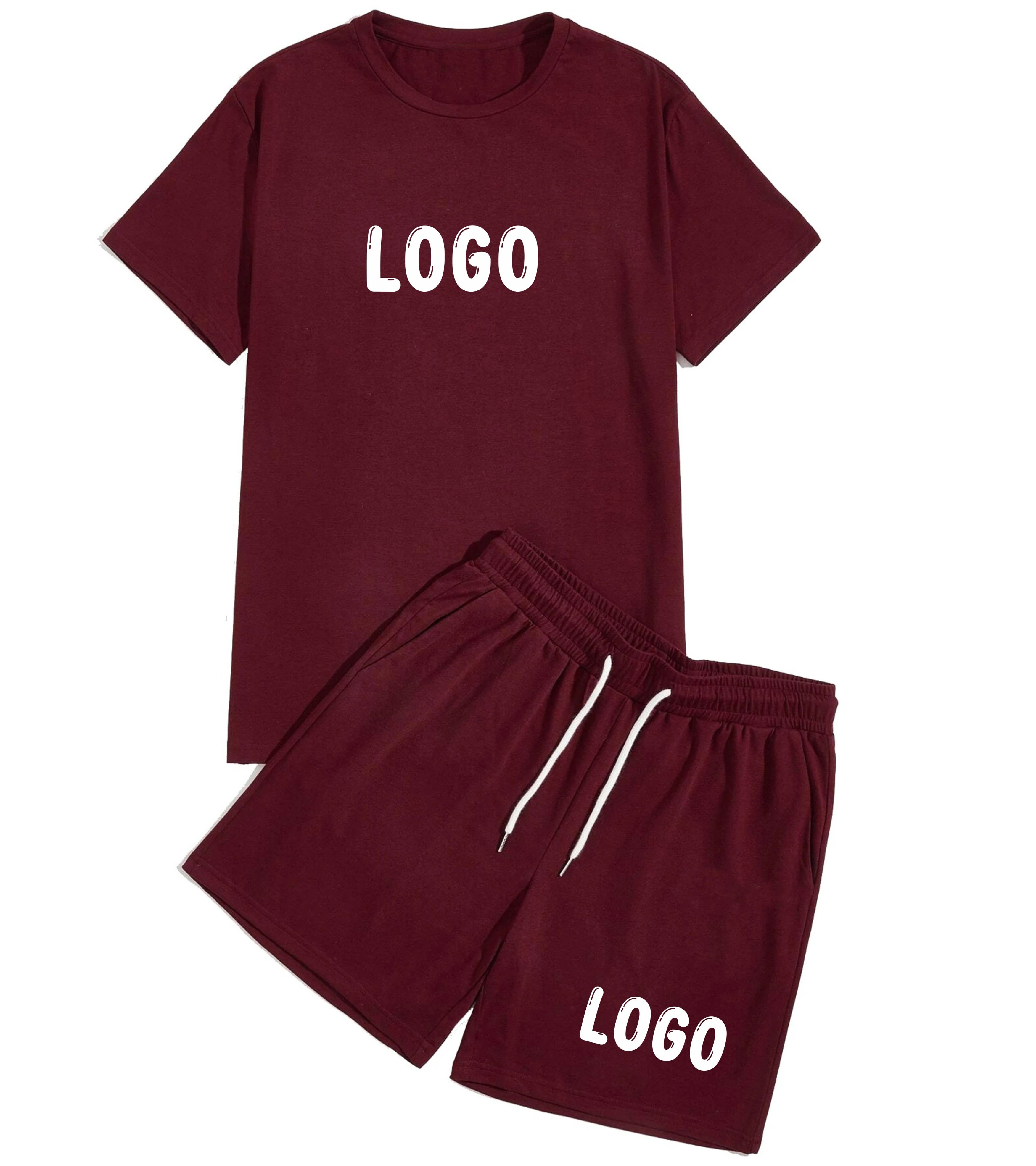Tshirt with Matching Shorts Gym Short Sets for Men T Shirt and Short Set custom logo summer mens sets sportswear