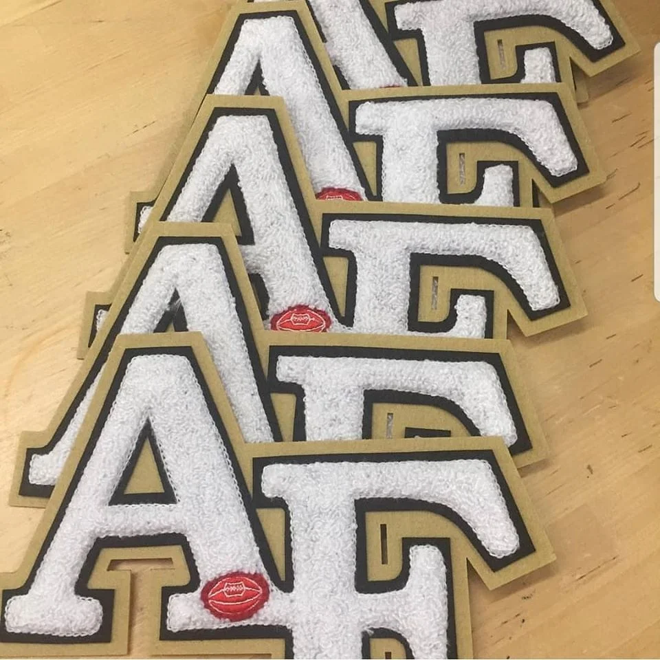 Best Quality Embroidery Towel Custom your brand Embroidered Chenille Patches Jacket Decorations