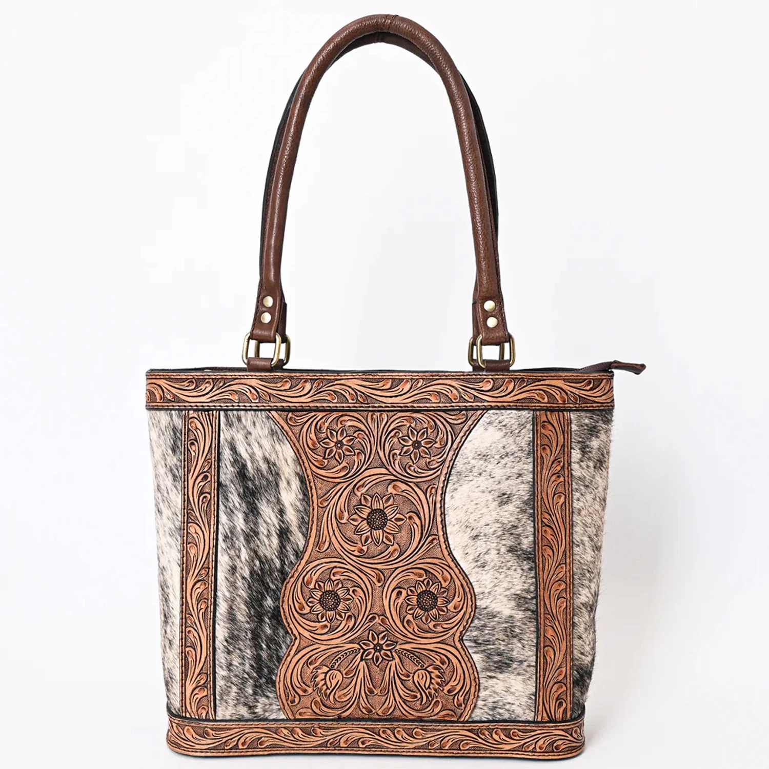 Best Wholesale Price Customized Logo Women Tooled Leather Bag / 2024 Latest Design Solid Color Women Tooled Leather Bag