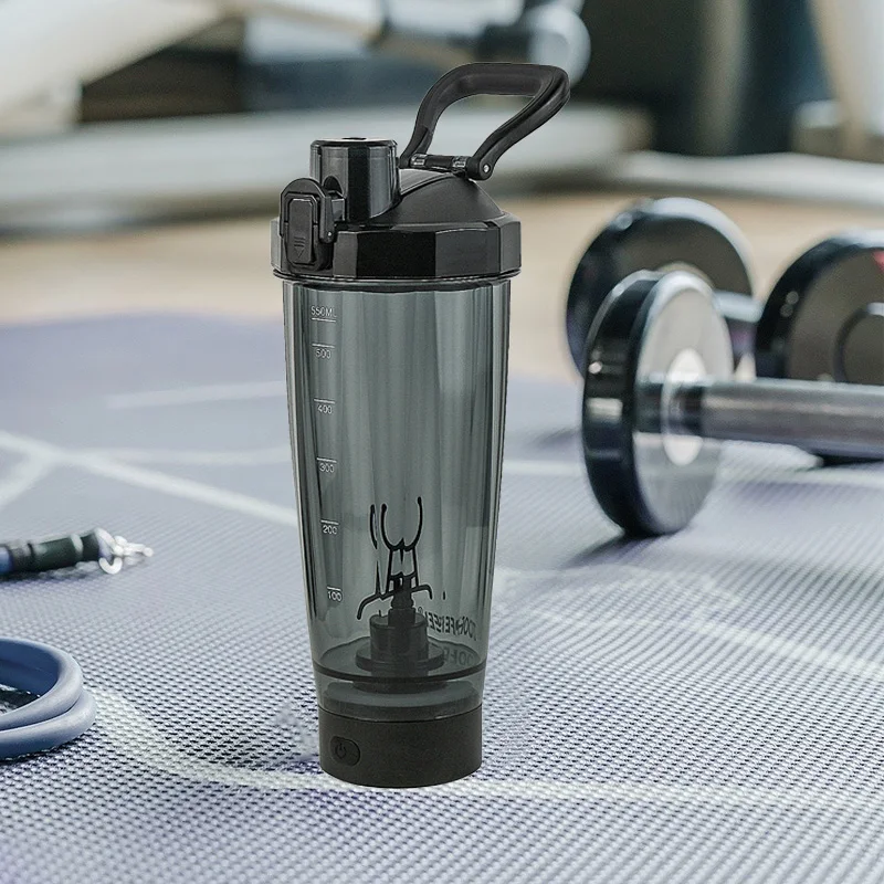Manufacturer wholesale USB charging shaker cup fitness bottle protein powder milkshake 600ml electric shaker bottle