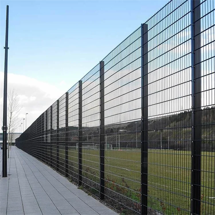 Professional factory custom designed double horizontal wire mesh 6ft high PVC coated 868 fence