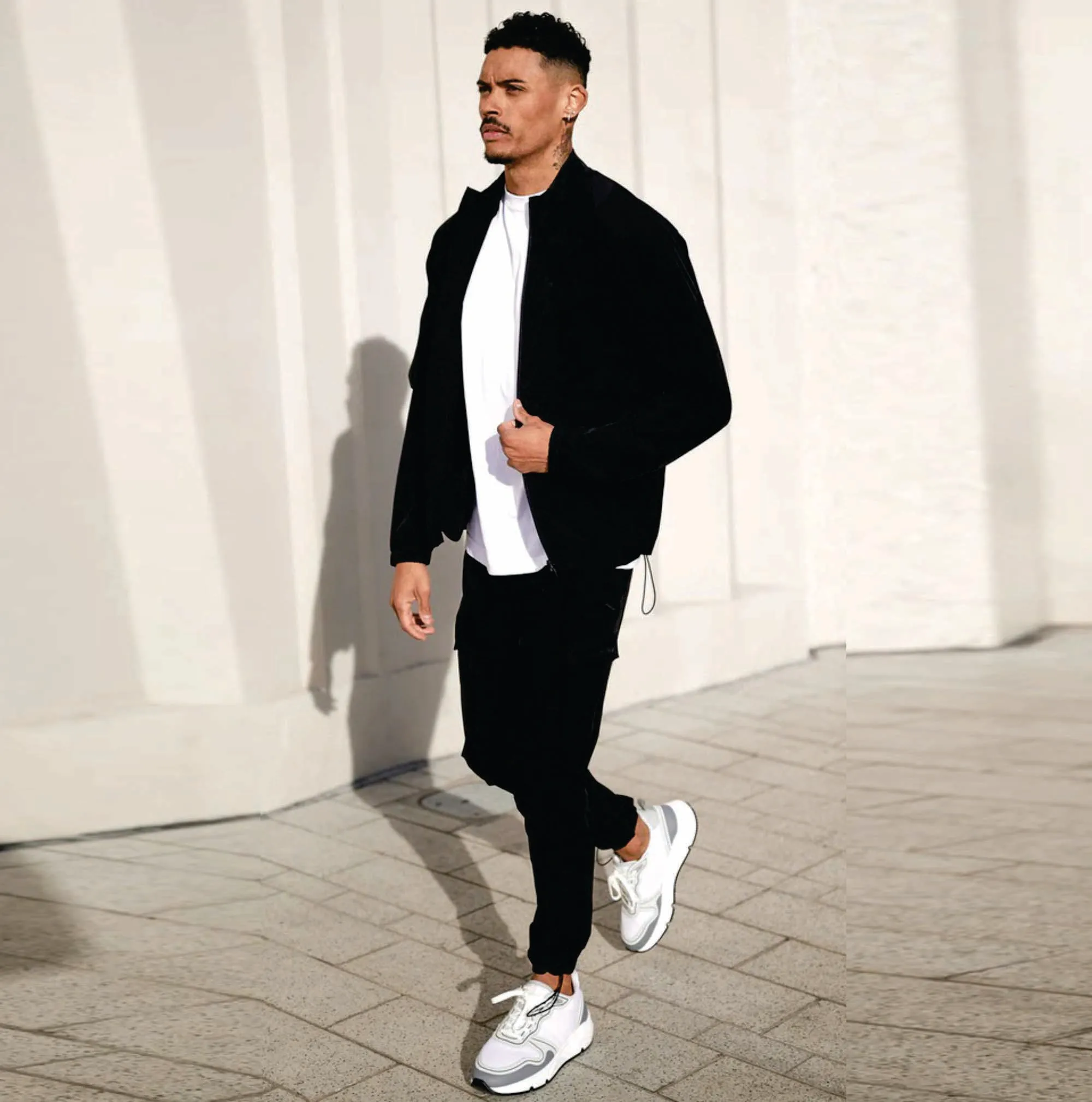 Fully Customized 85% Polyamide 15% Elastane Black Full Zip Cuffs Graphite Mens Utility Woven Bomber