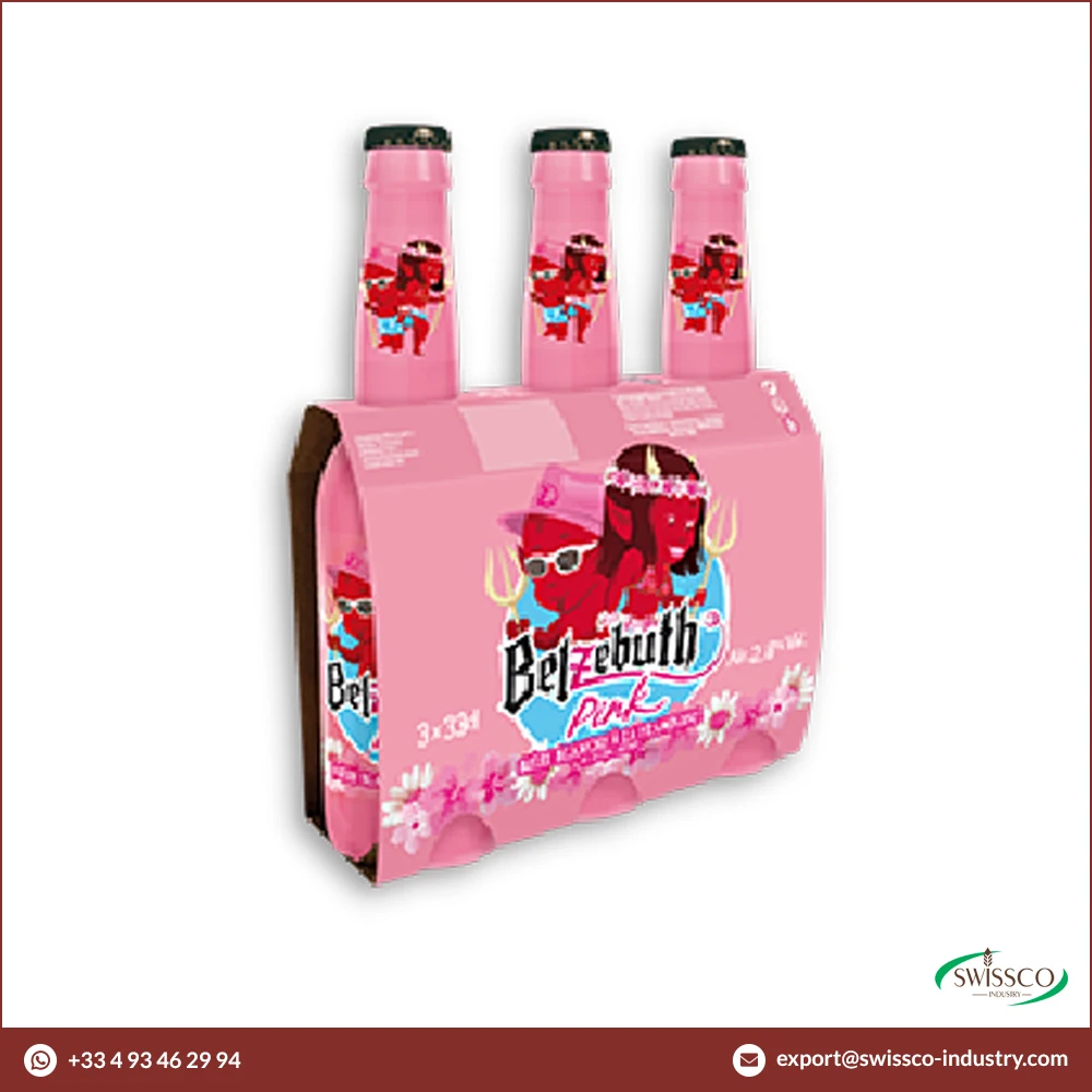 ISO Certified Quality Great Taste Belzebuth Premium Pink Beer in Bottle of 330ml from Trusted Seller